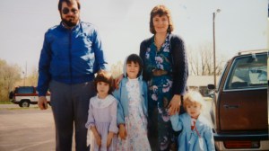 Traveling with children on a business trip.