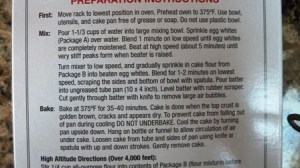 PackageBakingDirections